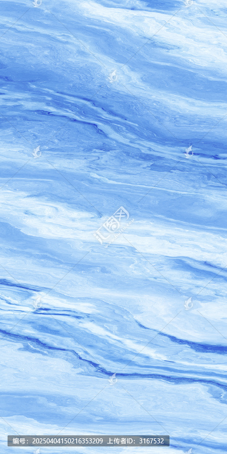 蓝灰流水纹水墨纹艺术奢石岩板大理石