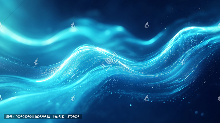 蓝绿霓虹线条