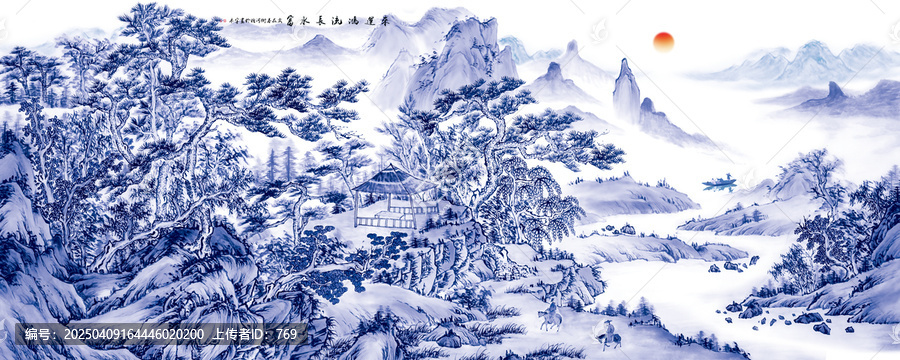 青花瓷山水画设计模板下载-其他设计素材下的美术绘画设计模板-汇图网 青花瓷山水画设计模板下载-其他设计素材下的美术绘画设计模板-汇图网