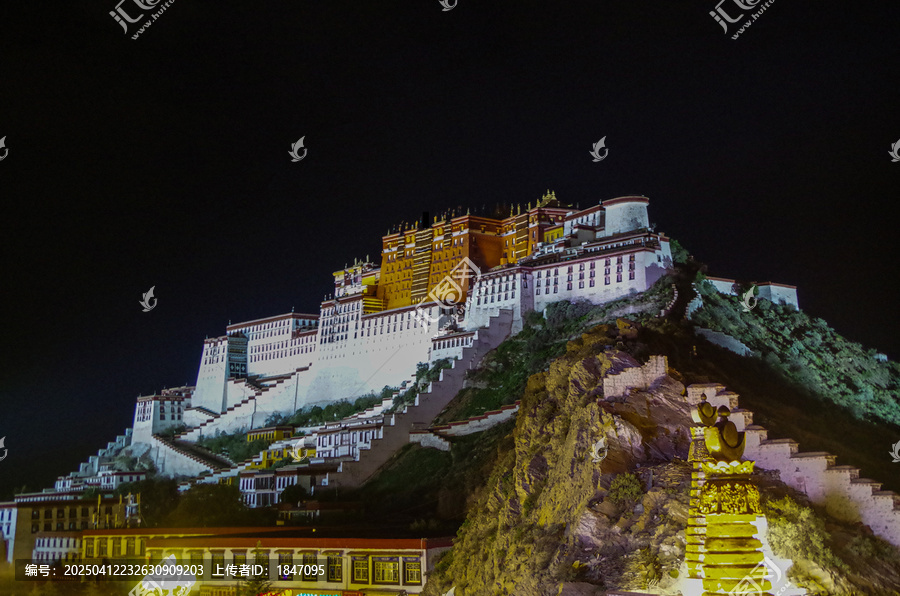 布达拉宫夜景