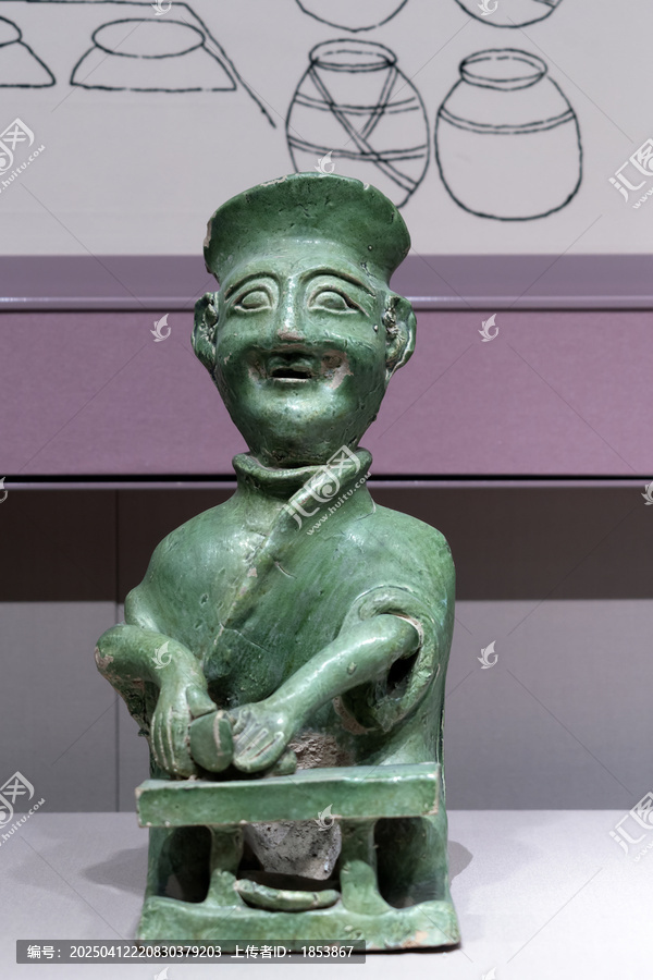 绿釉陶厨俑