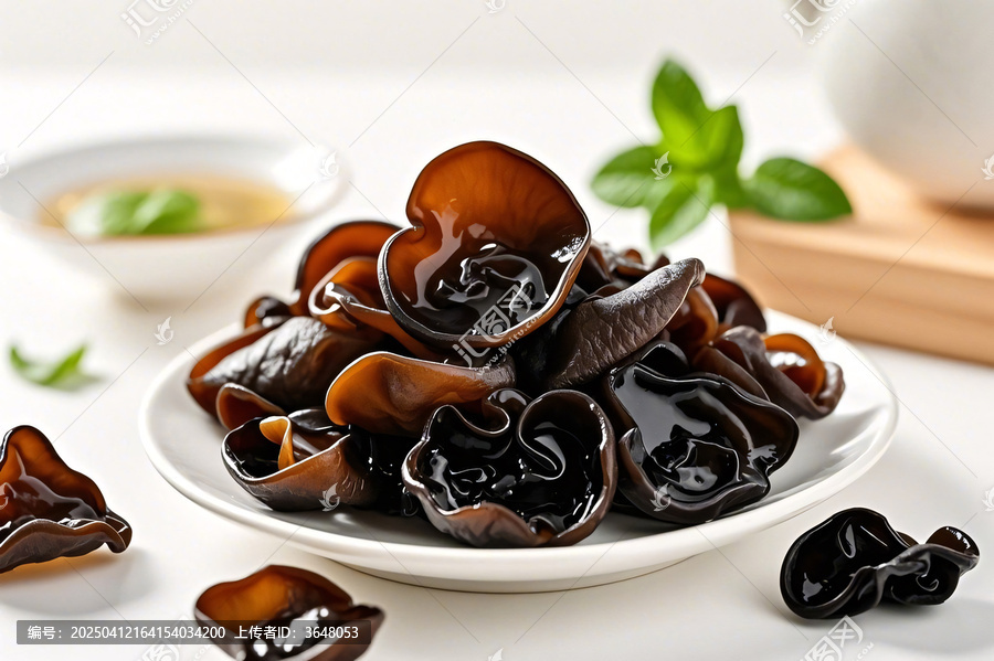 食材摄影泡发黑木耳