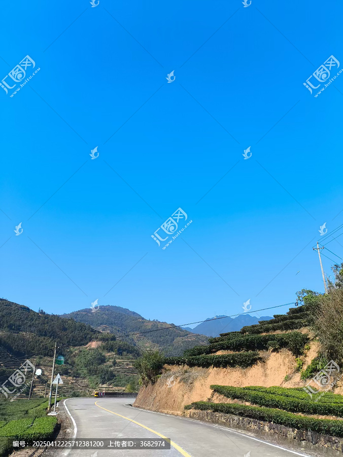 蓝天茶山道路