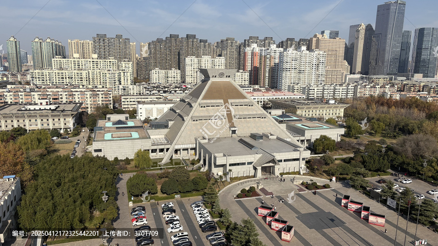 河南省博物院鸟瞰郑州