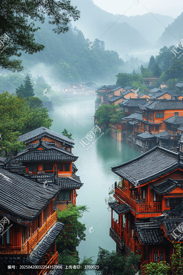 河畔古镇