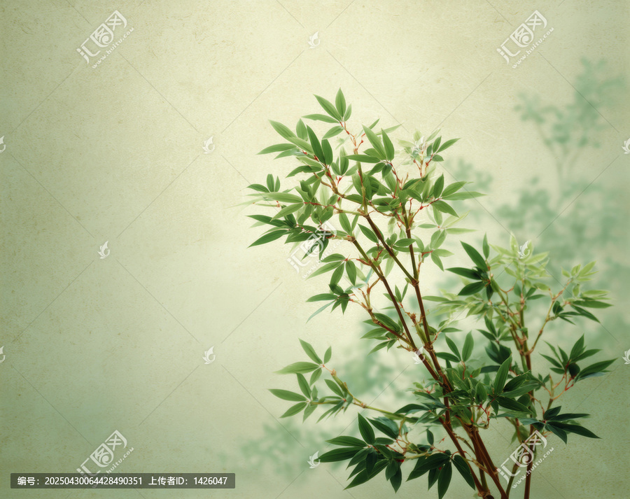 淡雅竹叶背景图