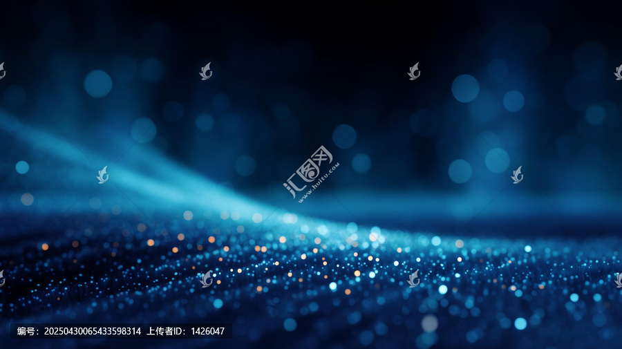 抽象蓝色数字波纹背景图