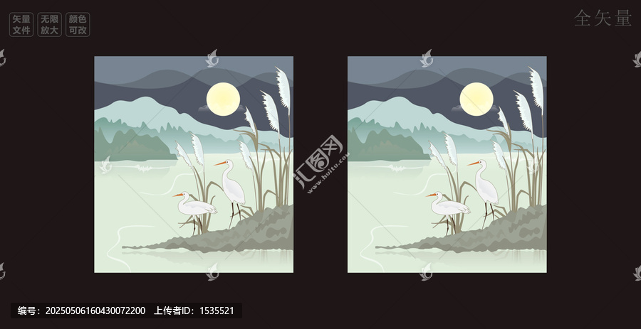 湖畔仙鹤