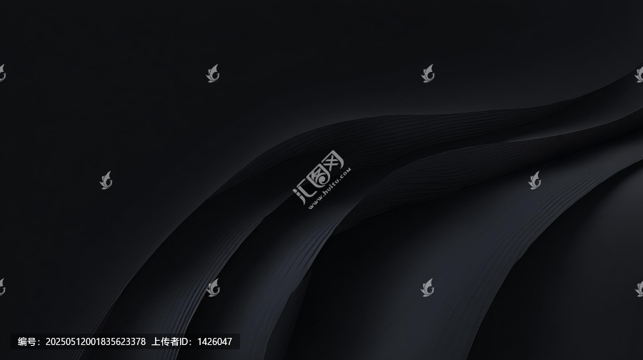 抽象黑色波浪纹理背景图