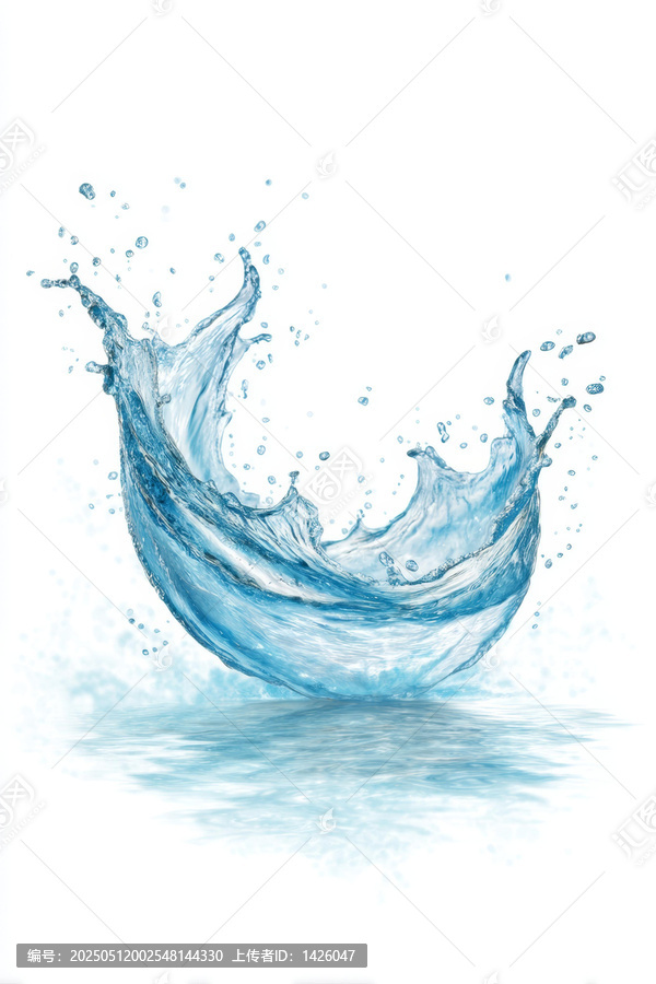 蓝色水花艺术