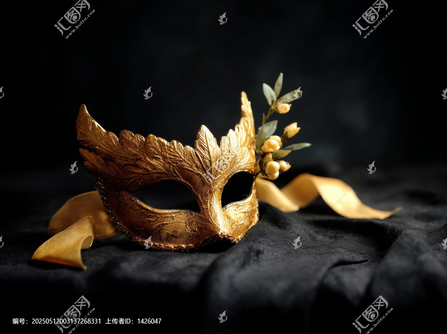 金面罩黑底艺术