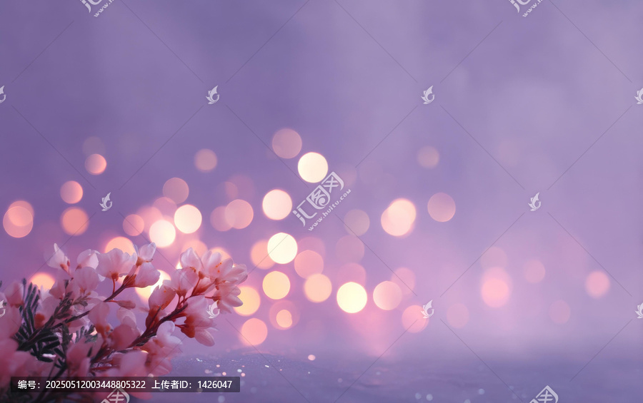 梦幻粉花背景图