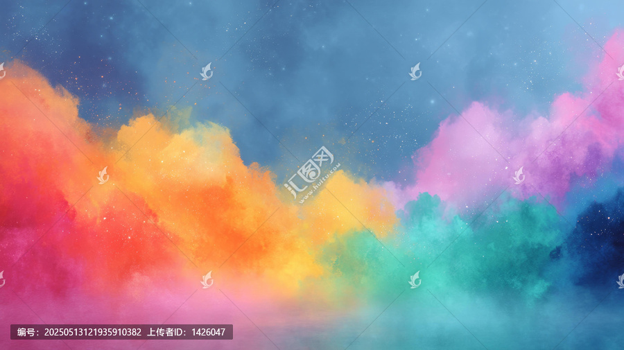 抽象色彩云彩艺术图