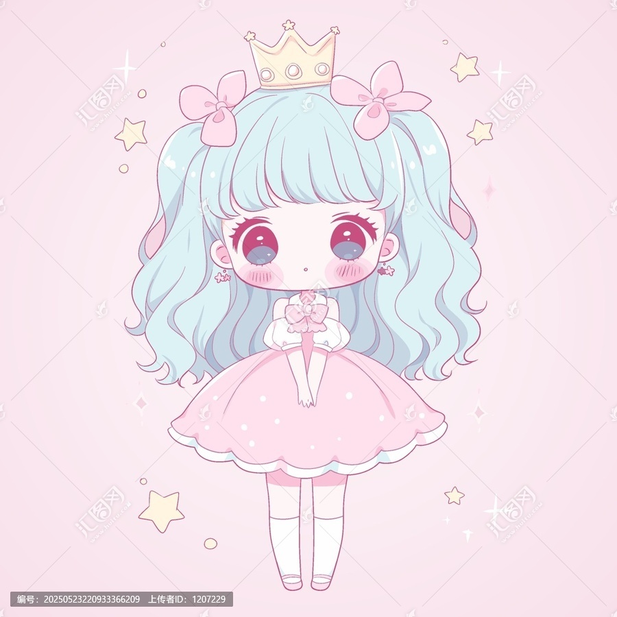 可爱小女孩插画