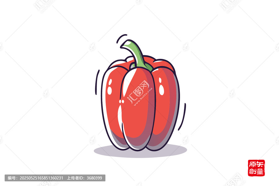 可爱卡通红甜椒插画