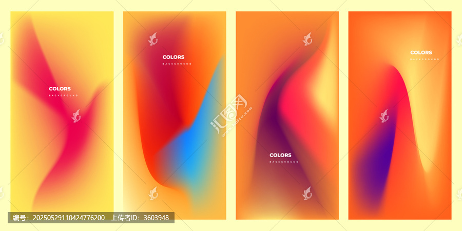 多彩渐变流体背景矢量素材