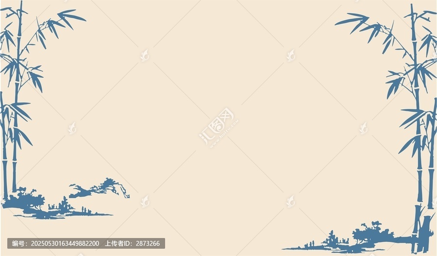 中式竹子背景