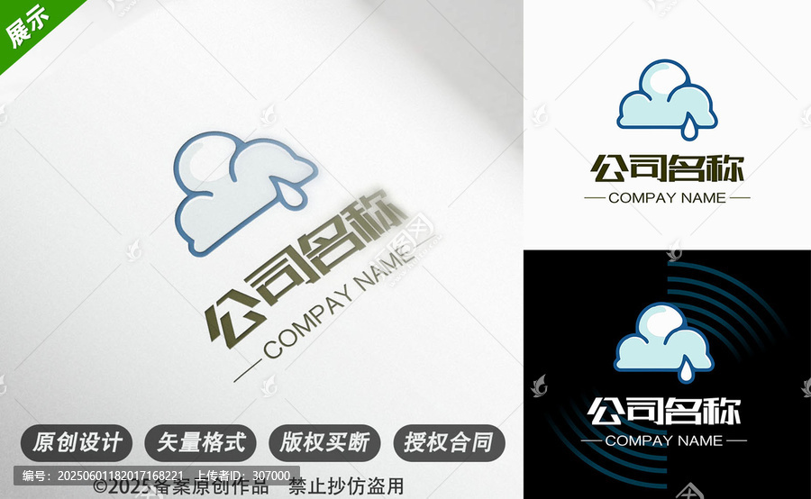 云朵水滴创意公司标志设计