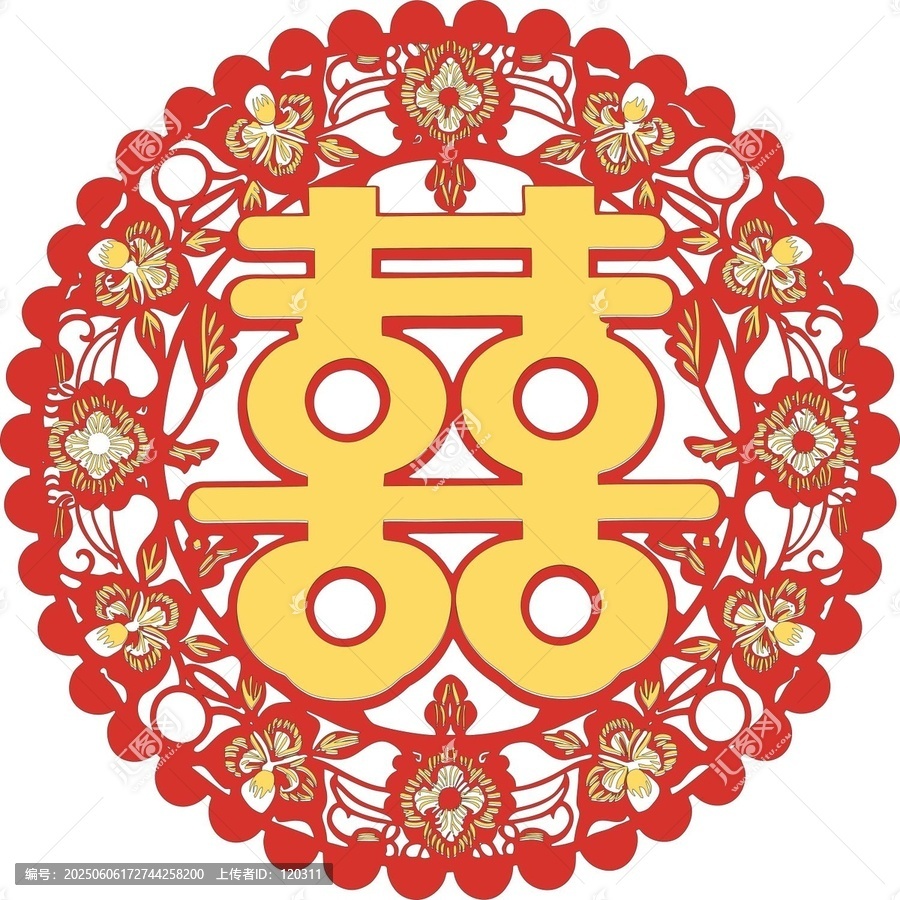 双层喜字