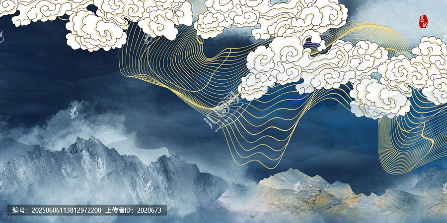 抽象线条装饰画