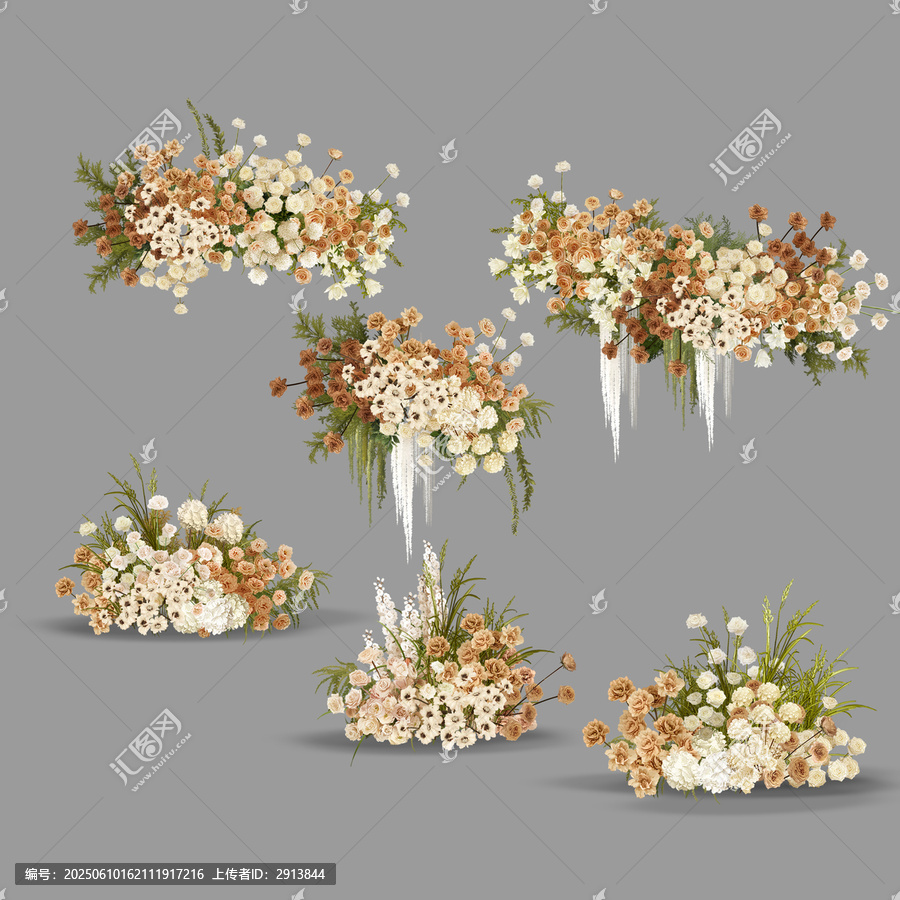 精美多样的花卉装饰组合