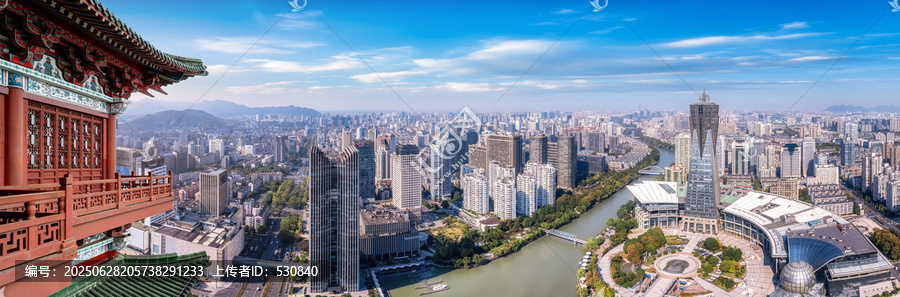 中国杭州城市全景