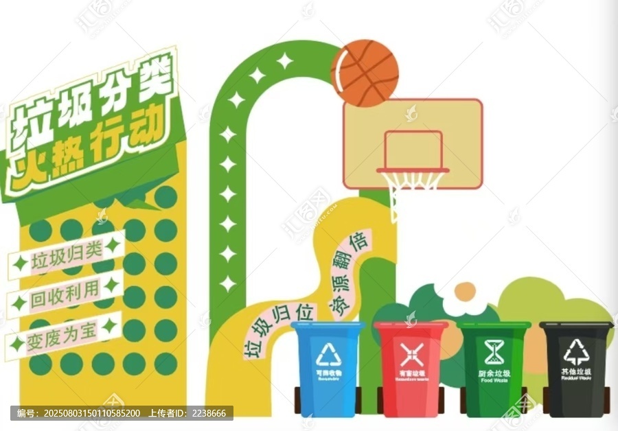 垃圾分类环保主题创意美陈设计
