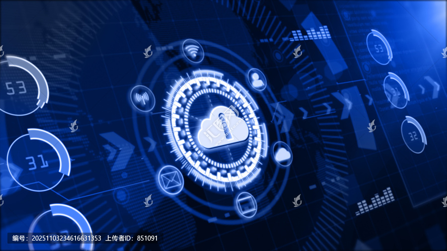 安全数据网络，数字云计算，网络安全概念