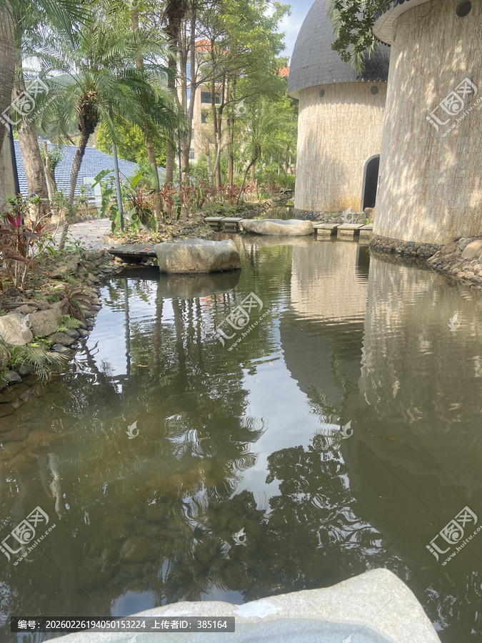 生态温泉一角