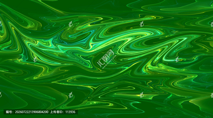 动感绿色流体艺术背景